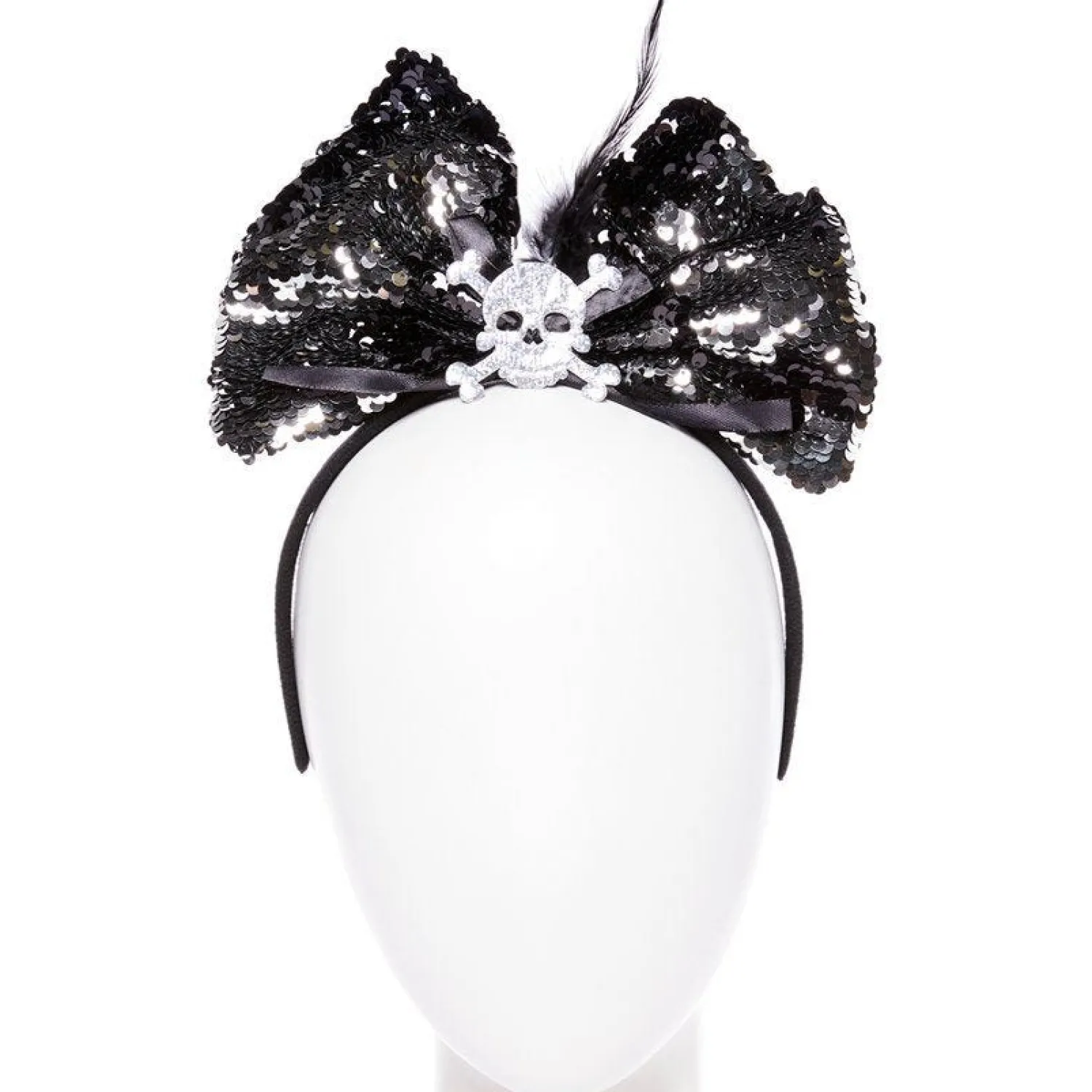 Skeleton Sequin Hair Bow Headband<Party Delights Discount