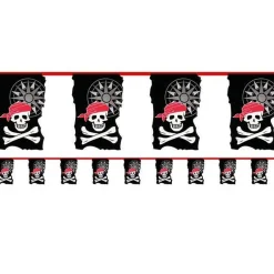 Party Delights Skull & Crossbone Pirate Bunting - 10M< Bunting