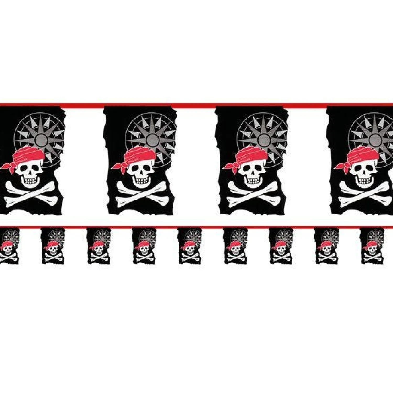Party Delights Skull & Crossbone Pirate Bunting - 10M< Bunting