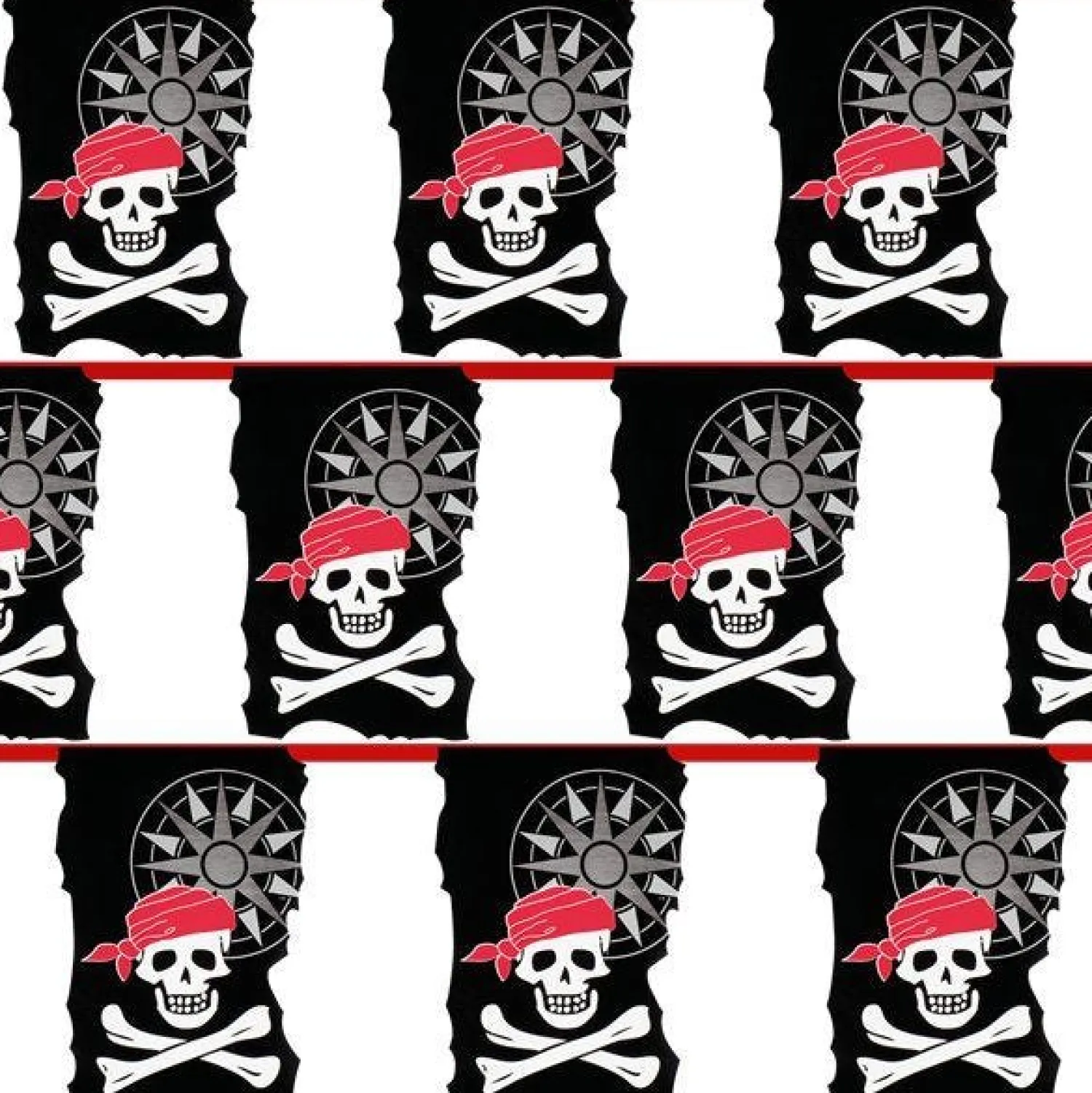 Party Delights Skull & Crossbone Pirate Bunting - 10M< Bunting
