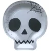 Skull Shaped Paper Plates - 23Cm (8Pk)<Party Delights Outlet