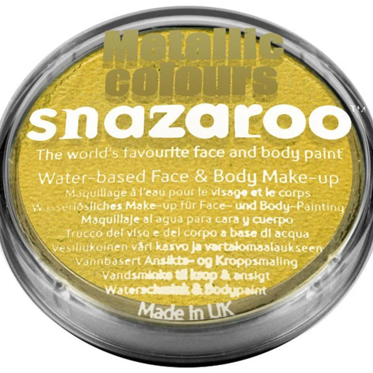 Party Delights Snazaroo Electric Gold Face Paint - 18Ml< Face Paints