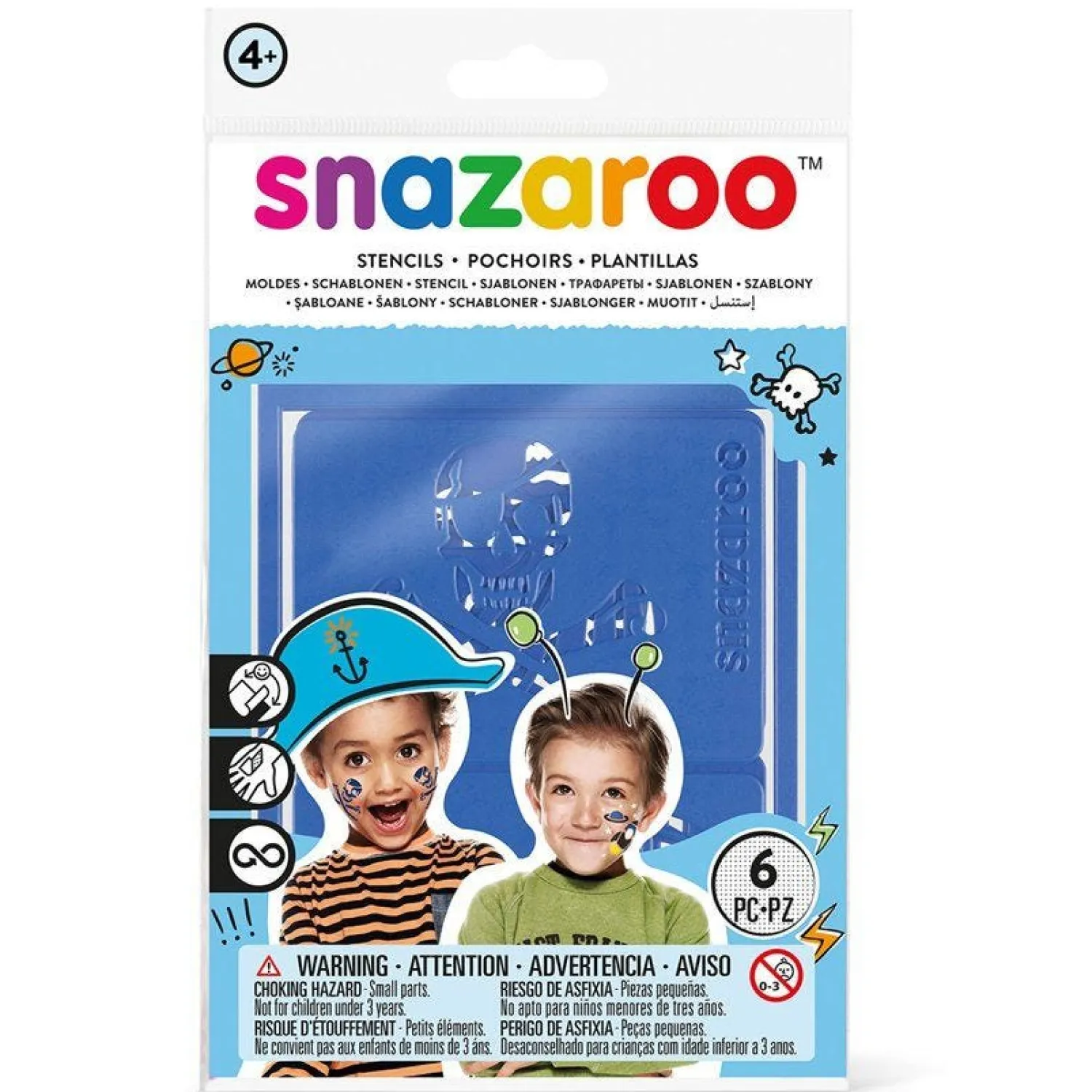 Party Delights Snazaroo Face Painting Stencils< Face Paints
