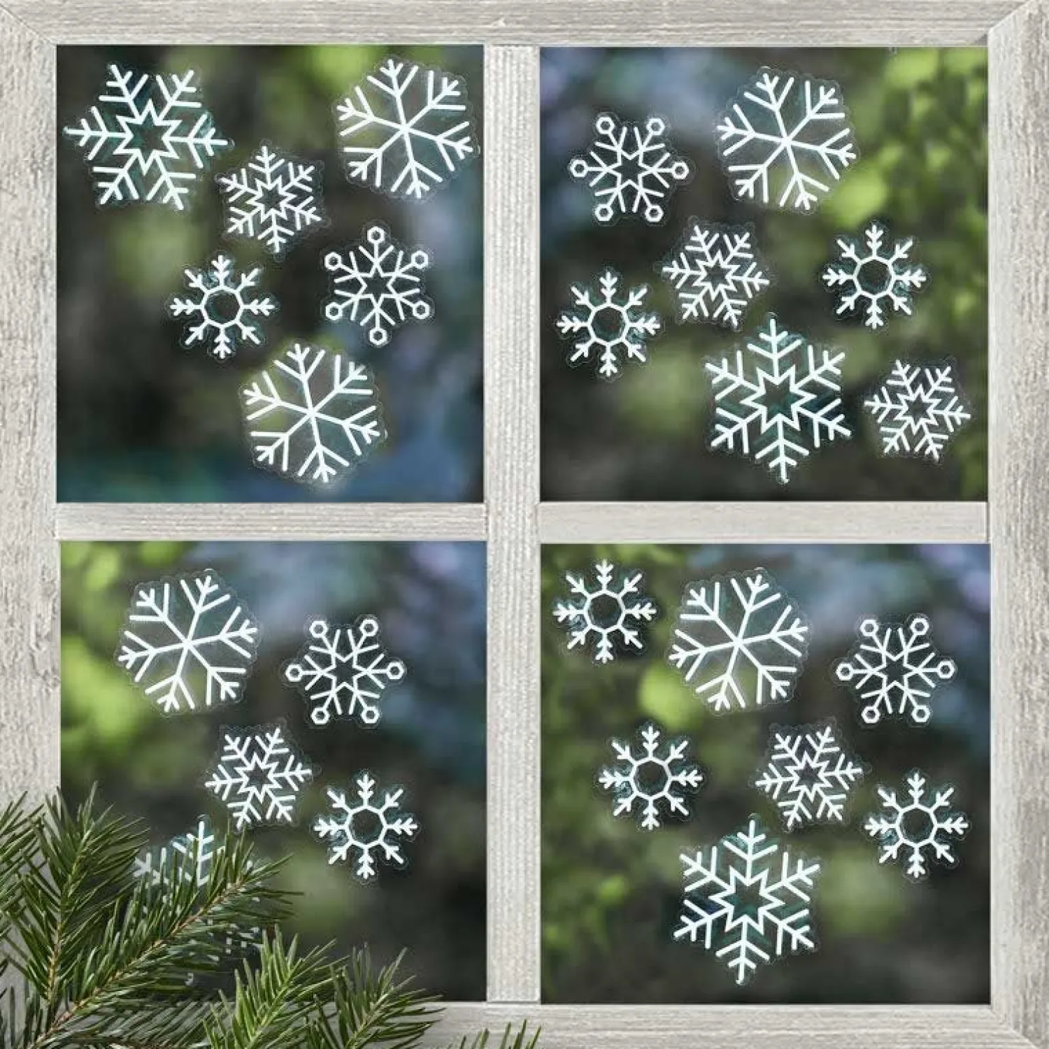 Snowflake Window Stickers (24Pk)<Party Delights Clearance