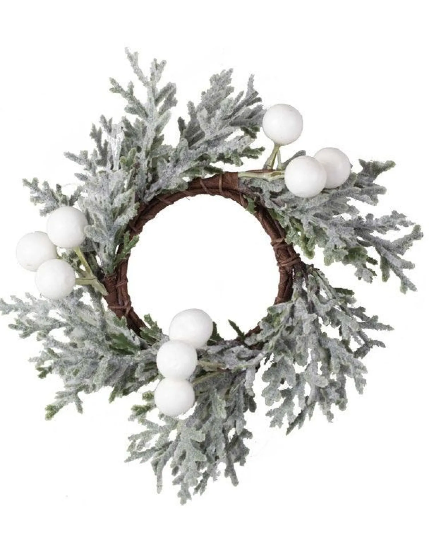 Snowy Foliage And White Berries Napkin Rings (4Pk)<Party Delights Hot