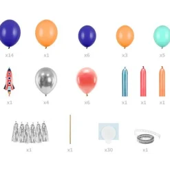 Party Delights Space Balloon Arch Garland - 39 Balloons< Arches & Clouds