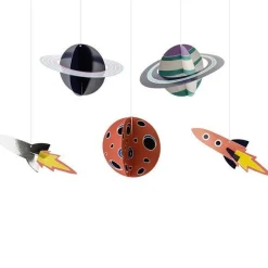 Party Delights Space Hanging Decorations (5Pk)< Hanging Decorations