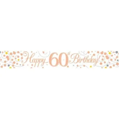 Party Delights Sparking Fizz 'Happy 60Th Birthday' Banner - 2.7M< Banners