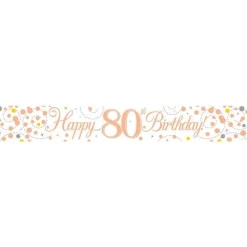 Party Delights Sparking Fizz 'Happy 80Th Birthday' Banner - 2.7M< Banners