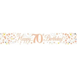 Party Delights Sparking Fizz 'Happy 70Th Birthday' Banner - 2.7M< Banners