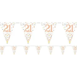 Party Delights Sparking Fizz 21St Foil Bunting - 3.9M< Bunting
