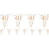 Party Delights Sparking Fizz 40Th Foil Bunting - 3.9M< Bunting
