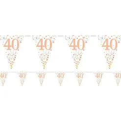 Party Delights Sparking Fizz 40Th Foil Bunting - 3.9M< Bunting