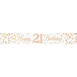 Party Delights Sparkling Fizz 'Happy 21St Birthday' Banner - 2.7M< Banners