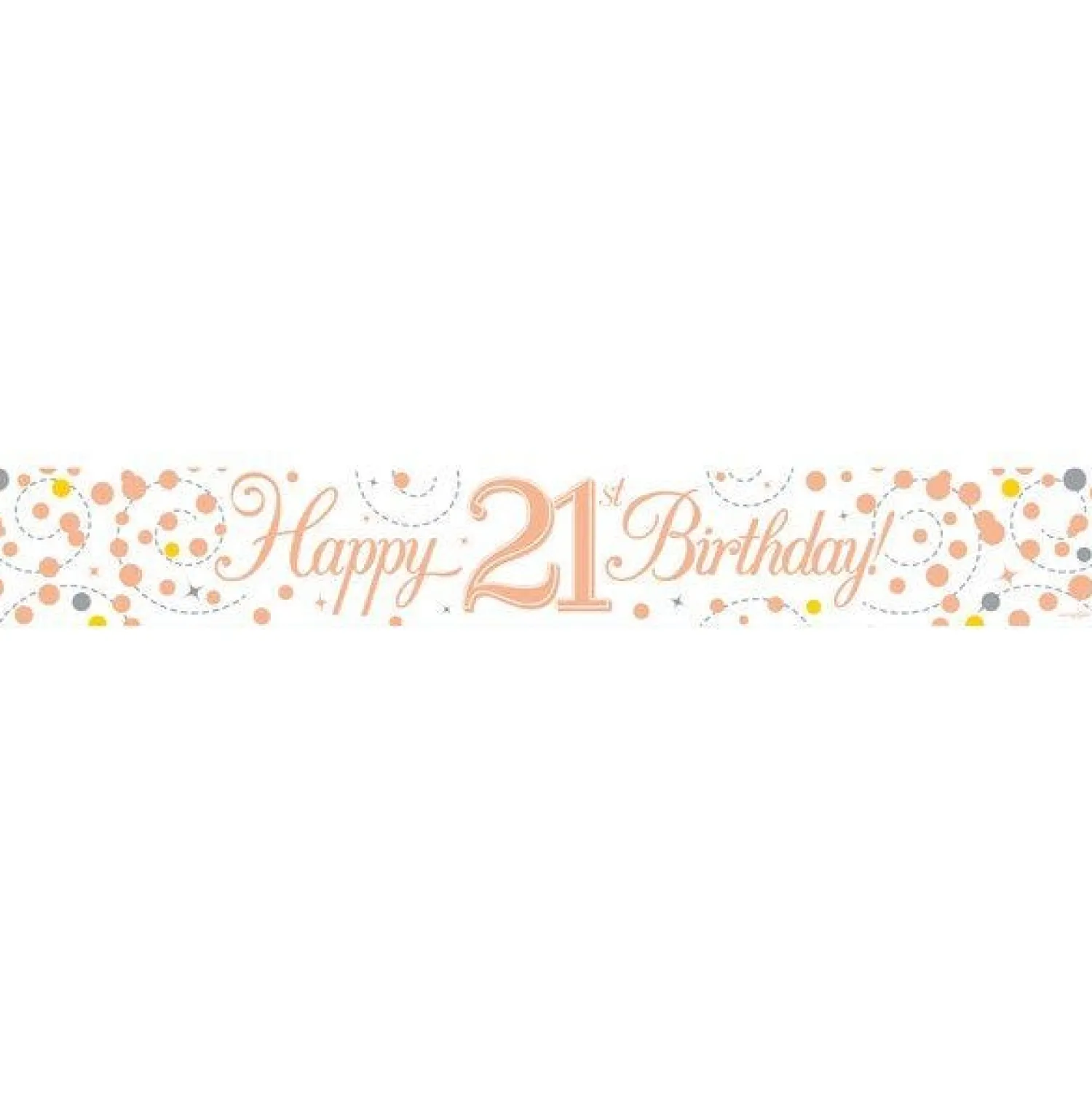 Party Delights Sparkling Fizz 'Happy 21St Birthday' Banner - 2.7M< Banners
