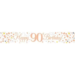 Party Delights Sparkling Fizz 'Happy 90Th Birthday' Banner - 2.7M< Banners
