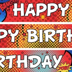 Party Delights Spider-Man Style Paper Banners - 1M (3Pk)< Banners