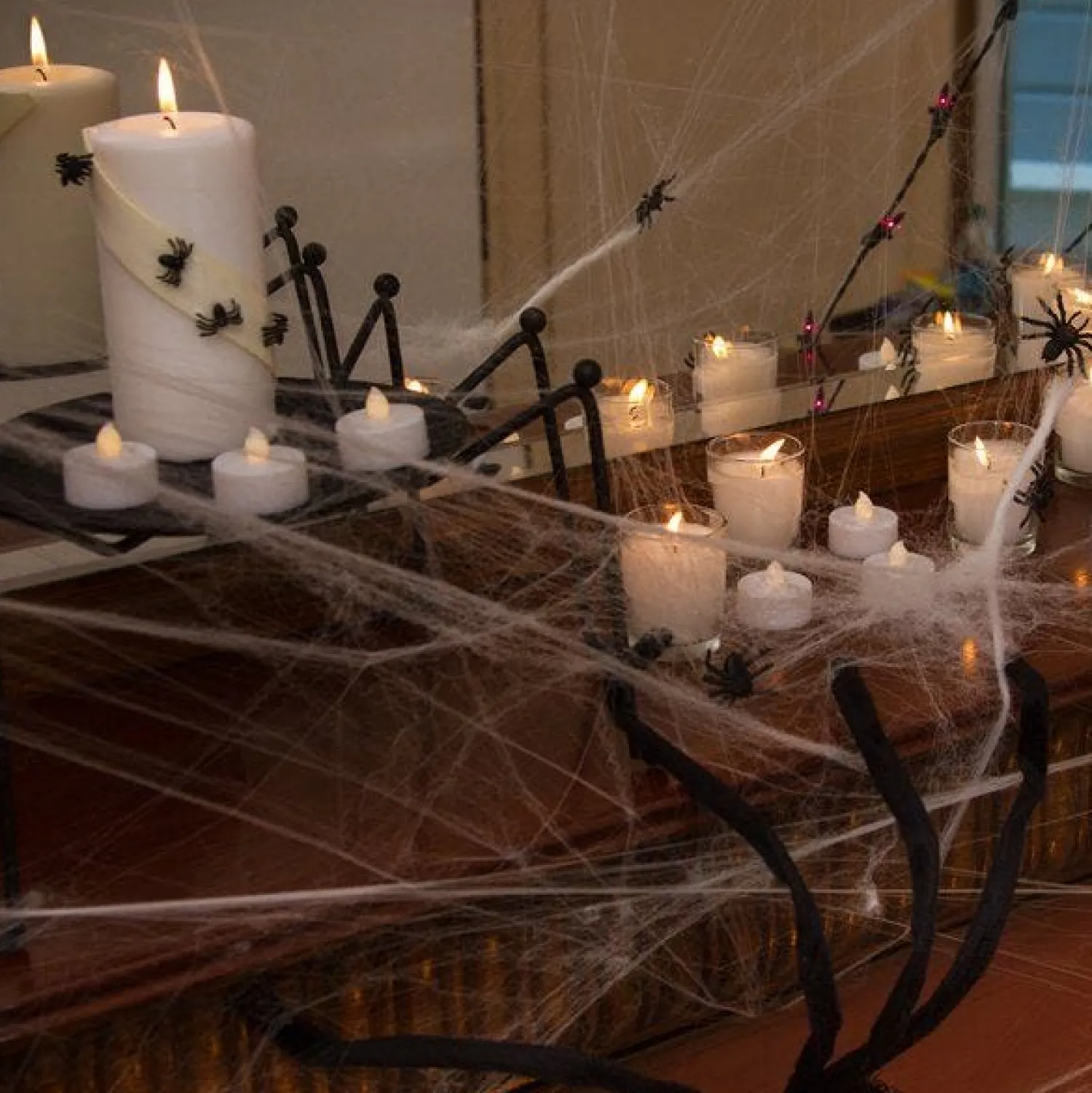 Spiders Web With Spiders - 100Sq Ft<Party Delights Clearance