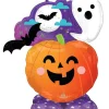 Spooky Ghost & Pumpkin Air Fill Airloonz Balloon - 52" Foil<Party Delights Outlet