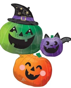 Spooky Pumpkin Stacker Supershape Balloon - 33" Foil<Party Delights Clearance