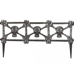 Spooky Skull Plastic Fencing - 58Cm X 29Cm<Party Delights