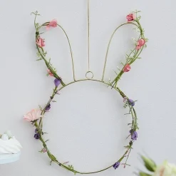Party Delights Spring Foliage Bunny Wreath - 32Cm< Flowers & Foliage