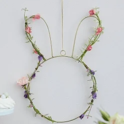 Party Delights Spring Foliage Bunny Wreath - 32Cm< Flowers & Foliage