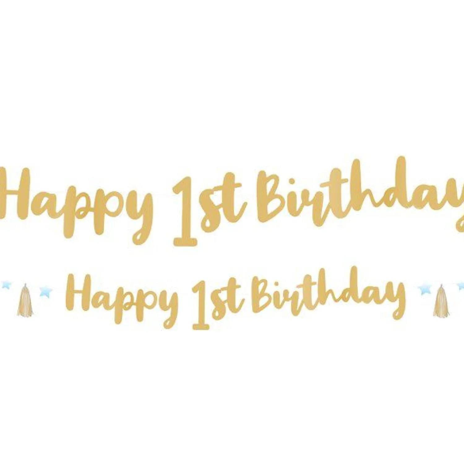 Party Delights 1St Birthday Blue Letter Banner - 1.8M< Banners