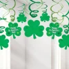 Party Delights St Patrick's Day Shamrock Hanging Swirls - 60Cm (30Pk)< Hanging Decorations