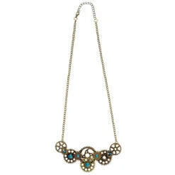 Party Delights Steampunk Gear Necklace< Costume Props