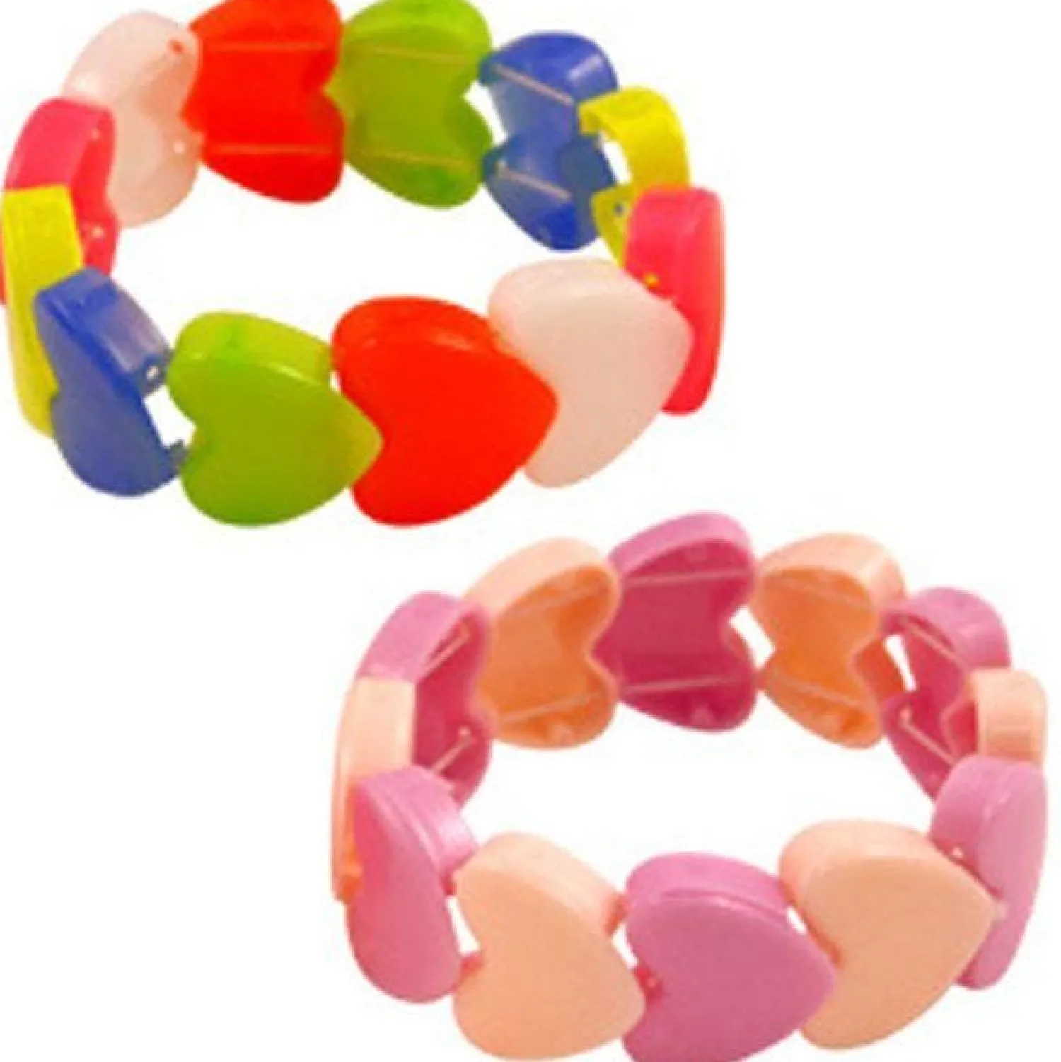 Party Delights Stretchy Heart Bracelet - Plastic< Wearables