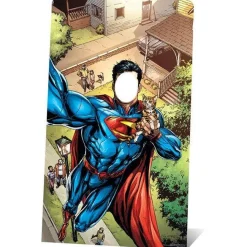 Party Delights Superman Selfie Stand-In Cardboard Photo Prop - 168Cm X 96Cm< Cardboard Cut Outs