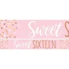 Party Delights Sweet Sixteen Paper Banners - 1M (3Pk)< Banners