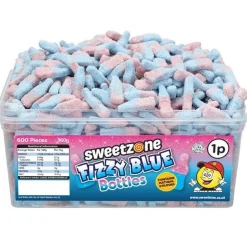 Party Delights Sweetzone Halal Fizzy Blue Bottles - 960G< Sweets