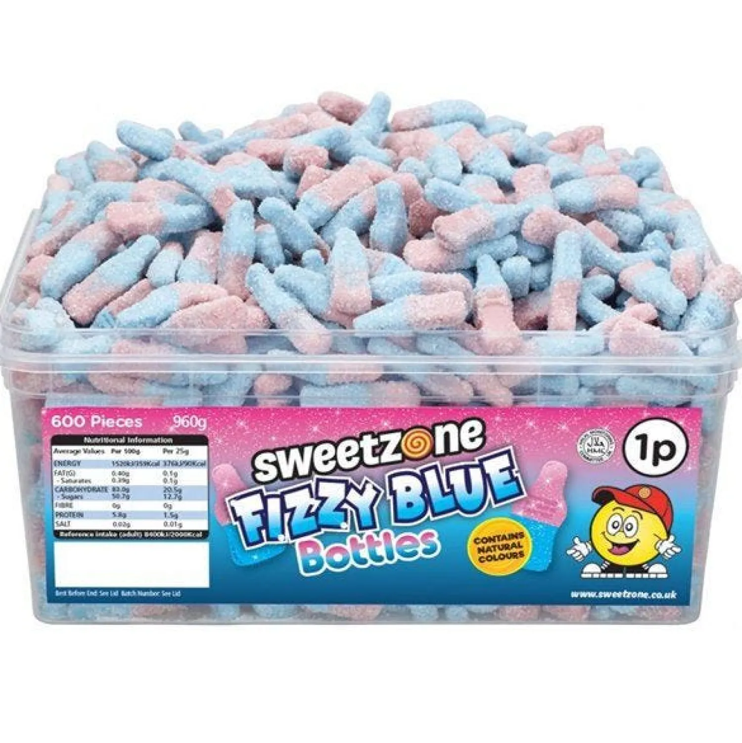 Party Delights Sweetzone Halal Fizzy Blue Bottles - 960G< Sweets