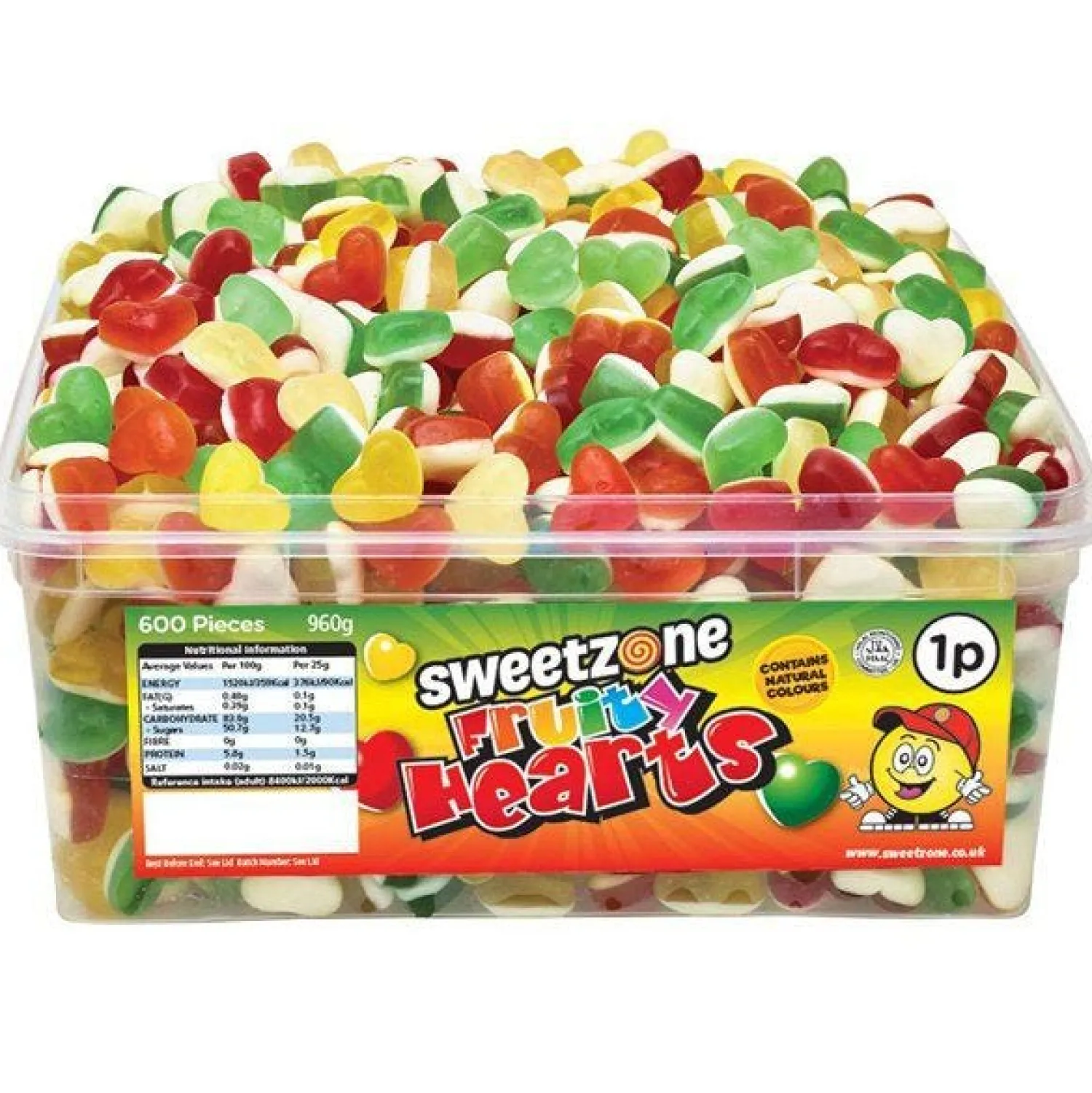 Party Delights Sweetzone Halal Fruity Hearts - 960G< Sweets