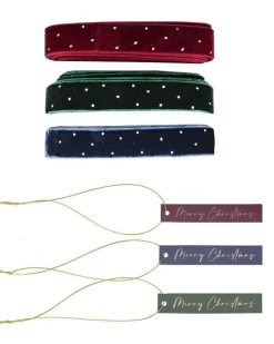 Tags And Ribbon Wrap Accessories Set (5Pcs)<Party Delights Best