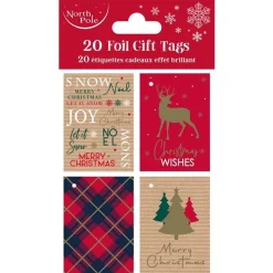 Tartan Gift Tags (20Pk)<Party Delights Hot