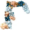 Party Delights Teal & Gold Chrome Large Balloon Arch Diy Kit - 200 Balloons< Arches & Clouds
