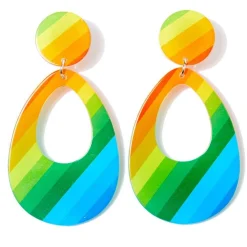 Party Delights Teardrop Multi-Coloured Earrings< Costume Props