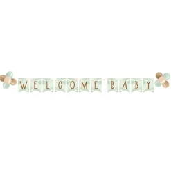 Party Delights Teddy Bear 'Welcome Baby' Paper Banner - 2.6M< Banners
