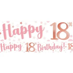Party Delights 18Th Birthday Glitz & Glamour Paper Banners (3Pk)< Banners