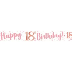 Party Delights 18Th Birthday Glitz & Glamour Paper Banners (3Pk)< Banners