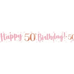 Party Delights 50Th Birthday Glitz & Glamour Paper Banners (3Pk)< Banners