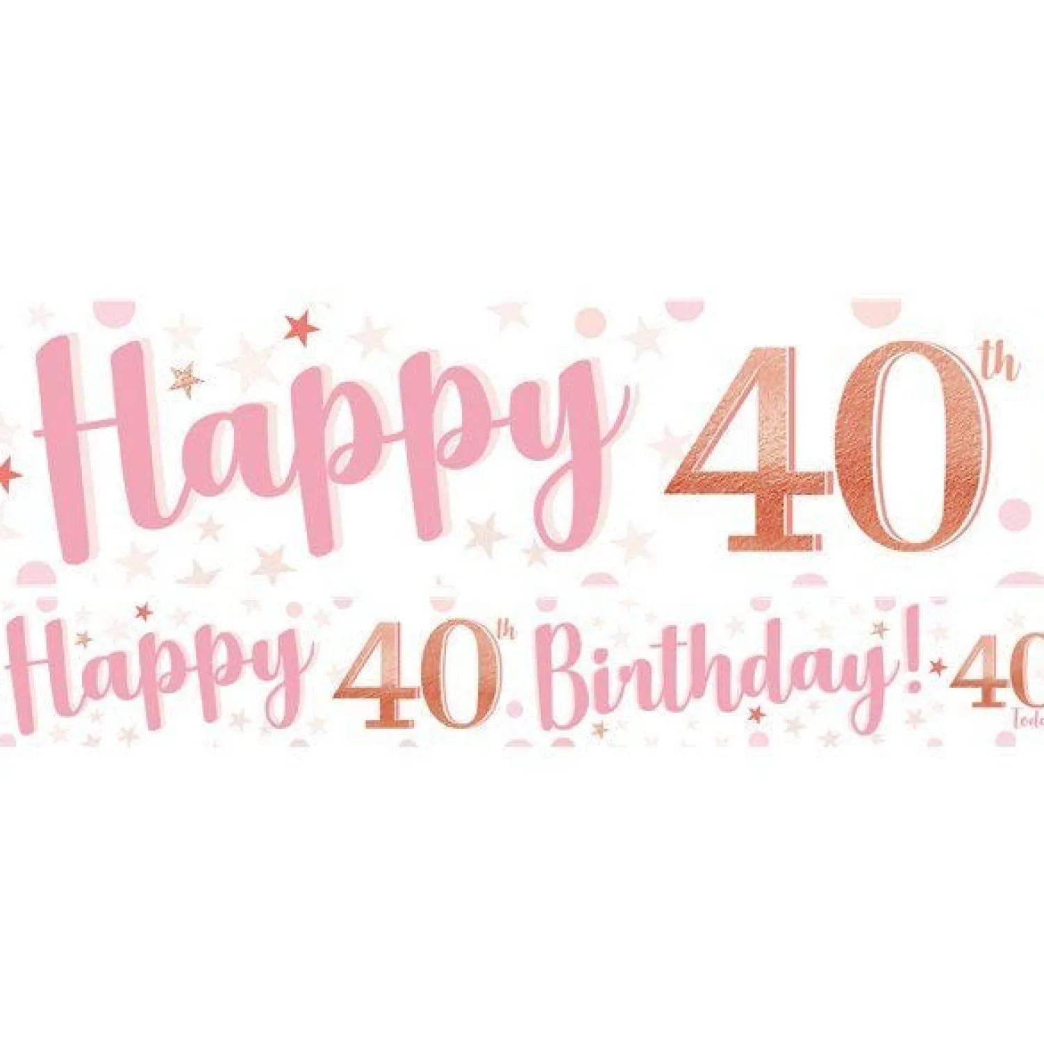 Party Delights 40Th Birthday Glitz & Glamour Paper Banners (3Pk)< Banners