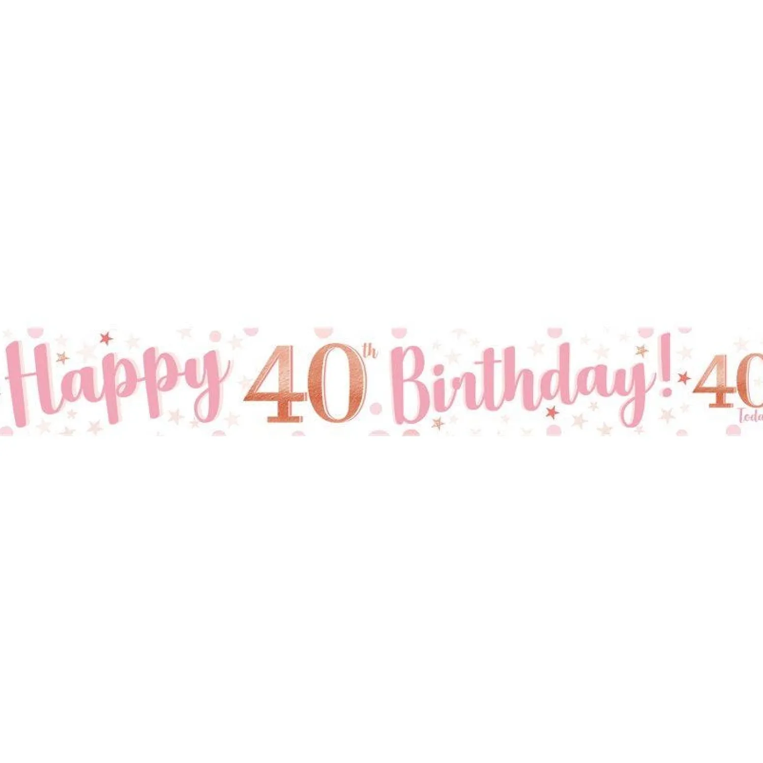 Party Delights 40Th Birthday Glitz & Glamour Paper Banners (3Pk)< Banners