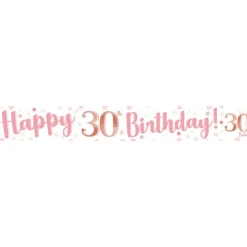 Party Delights 30Th Birthday Glitz & Glamour Paper Banners (3Pk)< Banners