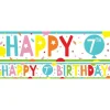 Party Delights 7Th Birthday Paper Banners - 1M (3Pk)< Banners