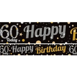 Party Delights 60Th Birthday Paper Banners - 1M (3Pk)< Banners