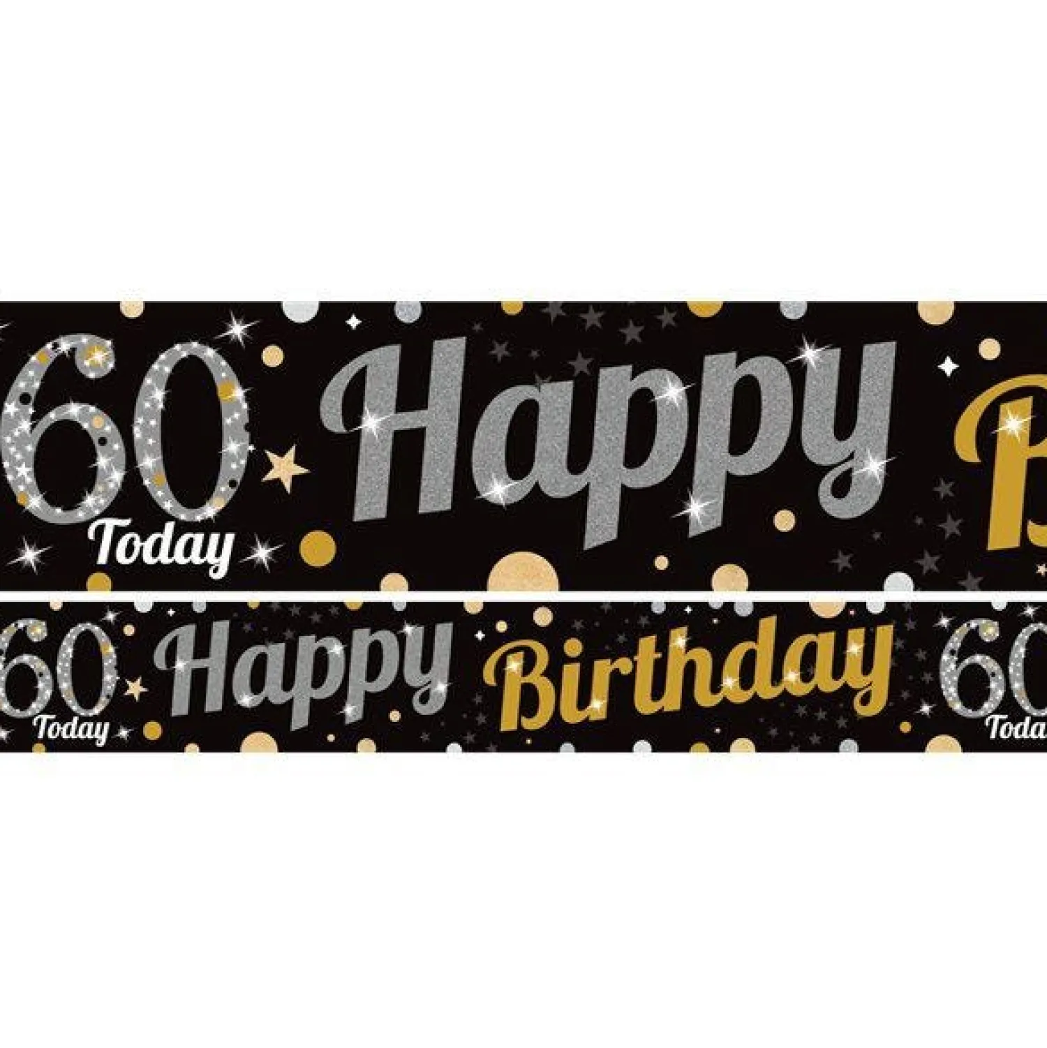 Party Delights 60Th Birthday Paper Banners - 1M (3Pk)< Banners